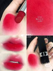 Son Dior Rouge Velvet 760 - Son Môi Đỏ Thuần Quyến Rũ, Chất Velvety Mịn Màng, Bám Màu Lâu, Phù Hợp Mọi Phong Cách