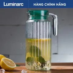 Bộ 2 Bình Thủy Tinh Luminarc Quadro Ice Green 1.1L - Thiết Kế Hiện Đại, An Toàn, Chống Xước, Dùng trong Máy Rửa Bát