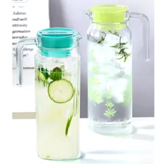 Bộ 2 Bình Thủy Tinh Luminarc Quadro Ice Green 1.1L - Thiết Kế Hiện Đại, An Toàn, Chống Xước, Dùng trong Máy Rửa Bát