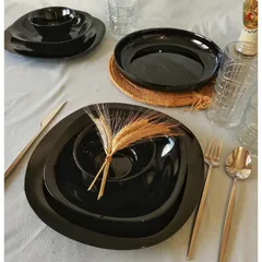 Bộ bát đĩa (tô chén dĩa) thủy tinh Luminarc Carine 10 chi tiết CRD 10A, dùng lò vi sóng, máy rửa bát