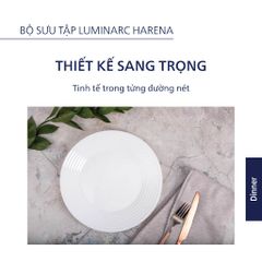 Bộ 6 Bát (Chén) Ăn Cơm Thủy Tinh Luminarc Harena N5418 - An Toàn Dùng Lò Vi Sóng, Chịu Nhiệt, Dễ Dàng Rửa Tại Máy Rửa Bát