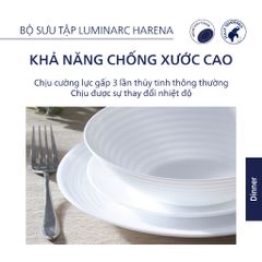 Bộ 6 Bát (Chén) Ăn Cơm Thủy Tinh Luminarc Harena N5418 - An Toàn Dùng Lò Vi Sóng, Chịu Nhiệt, Dễ Dàng Rửa Tại Máy Rửa Bát