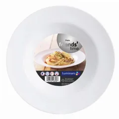 [Hàng NK Pháp] Bộ đĩa (dĩa) thủy tinh ăn mì ý, Pizza Luminarc Friend's Time 6 chi tiết - FR6A