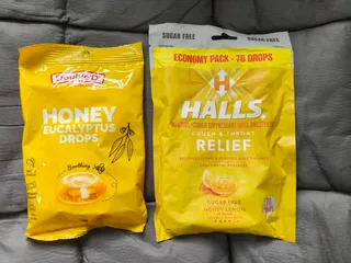 Kẹo Halls thông cổ, mát họng Halls Relief Honey Lemon . vàng 70 viên