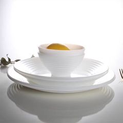 Bộ 6 Đĩa Thủy Tinh Sâu Luminarc Harena 23cm N5806*6 - Đĩa Vân Nổi Chính Hãng, An Toàn Với Máy Rửa Bát & Lò Vi Sóng