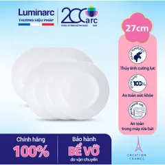 Bộ 6 Đĩa Thủy Tinh Chịu Nhiệt Luminarc Harena 27cm Dùng Lò Vi Sóng - Hàng Chính Hãng An Toàn, Thiết Kế Hiện Đại, Tiện Ích Cho Bếp