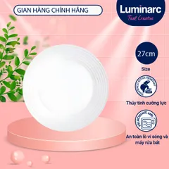 Bộ 6 Đĩa Thủy Tinh Chịu Nhiệt Luminarc Harena 27cm Dùng Lò Vi Sóng - Hàng Chính Hãng An Toàn, Thiết Kế Hiện Đại, Tiện Ích Cho Bếp