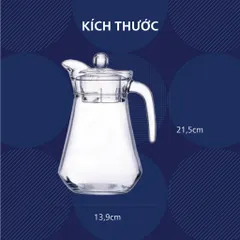 Bộ 2 Bình Đựng Nước Thủy Tinh Luminarc ARC Màu Trắng 1.3L - Thiết Kế Hiện Đại, An Toàn Và Tiện Lợi cho Bếp Nhà Bạn