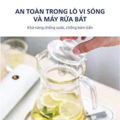 Bộ 2 Bình Đựng Nước Thủy Tinh Luminarc ARC Màu Trắng 1.3L - Thiết Kế Hiện Đại, An Toàn Và Tiện Lợi cho Bếp Nhà Bạn