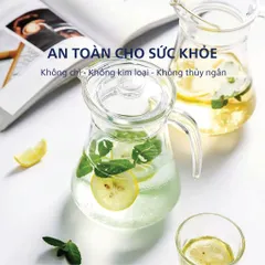 Bộ 2 Bình Đựng Nước Thủy Tinh Luminarc ARC Màu Trắng 1.3L - Thiết Kế Hiện Đại, An Toàn Và Tiện Lợi cho Bếp Nhà Bạn