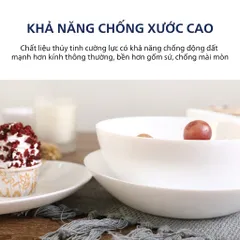 Bộ 6 Đĩa Thủy Tinh Cường Lực Luminarc Diwali 20cm - Dùng An Toàn Trong Lò Vi Sóng, Máy Rửa Bát - Sang Trọng Và Bền Đẹp