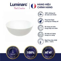 Bát Tô Thủy Tinh Nhỡ 14.5cm Luminarc Diwali Chính Hãng - Màu Trắng, An Toàn Sử Dụng Trong Lò Vi Sóng và Máy Rửa Bát