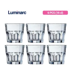 Bộ cốc thấp Luminarc Granity 6 chiếc D0784 - Thủy tinh an toàn 20cl cho quán cà phê, thiết kế tinh tế, hàng chính hãng Pháp