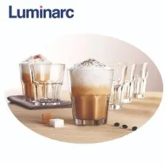 Bộ cốc thấp Luminarc Granity 6 chiếc D0784 - Thủy tinh an toàn 20cl cho quán cà phê, thiết kế tinh tế, hàng chính hãng Pháp
