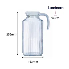 Bộ 2 Bình Đựng Nước Thủy Tinh Luminarc Quadro 1.7L G2668 - Hàng Chính Hãng, An Toàn và Tiện Lợi cho Bếp Nhà Bạn