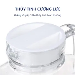 Bộ 2 Bình Đựng Nước Thủy Tinh Luminarc Quadro 1.7L G2668 - Hàng Chính Hãng, An Toàn và Tiện Lợi cho Bếp Nhà Bạn