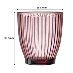 Bộ 6 Cốc Thủy Tinh Luminarc Ricky Line V8688 340ml - Sang Trọng, An Toàn, Màu Hồng - Hàng Chính Hãng từ Pháp