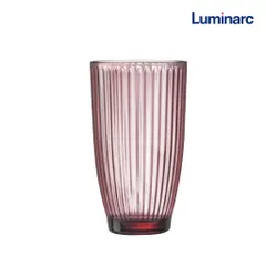 Bộ 6 Cốc Thủy Tinh Luminarc Ricky Line V8688 340ml - Sang Trọng, An Toàn, Màu Hồng - Hàng Chính Hãng từ Pháp