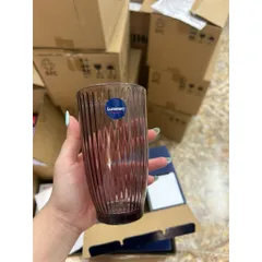 Bộ 6 Cốc Thủy Tinh Luminarc Ricky Line V8688 340ml - Sang Trọng, An Toàn, Màu Hồng - Hàng Chính Hãng từ Pháp