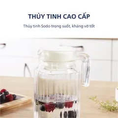 Bộ 2 Bình đựng Nước Thủy Tinh Luminarc Quadro 0.5L G2667 - Thiết Kế Hiện Đại, An Toàn Cho Sức Khỏe, Hàng Chính Hãng