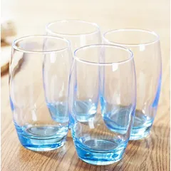 Bộ Bình Cốc Thủy Tinh Luminarc Xanh 5 Chi Tiết - Thiết Kế Hiện Đại An Toàn Cho Sức Khỏe - Hàng Chính Hãng J1799