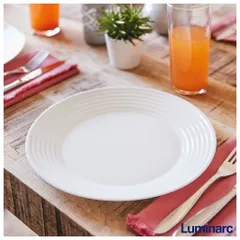 Đĩa/Bộ 6 đĩa (dĩa) thủy tinh chịu nhiệt Luminarc Harena 23cm N5413/N5413*6, dùng lò vi sóng | Hàng chính hãng