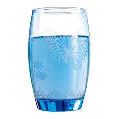 Bộ bình cốc thủy tinh Luminarc Rotterdam xanh dương - 1 Bình 1,1L & 4 Cốc 350ml, Trang trí hiện đại và tinh tế cho nhà bếp.