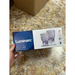 Bộ 6 cốc thủy tinh Luminarc Ricky Dew 340ml - Thiết kế sang trọng, an toàn cho sức khỏe, hoàn hảo cho uống nước và trái cây