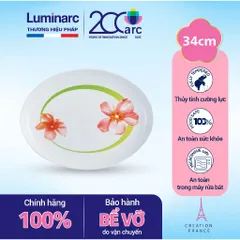 Đĩa Thủy Tinh Bầu Dục Luminarc Sweet 34cm - Thủy Tinh Cường Lực An Toàn Lò Vi Sóng - Đồ Gia Dụng Sang Trọng Từ Pháp