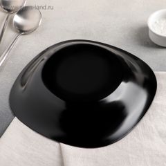 Đĩa Thủy Tinh Luminarc Carine Đen D2372/H3664 - 19cm, An Toàn Cho Máy Rửa Bát, Lò Vi Sóng - Hàng Chính Hãng Pháp