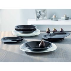 Đĩa Thủy Tinh Luminarc Carine Đen D2372/H3664 - 19cm, An Toàn Cho Máy Rửa Bát, Lò Vi Sóng - Hàng Chính Hãng Pháp