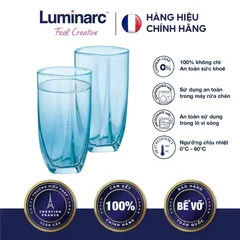 Bộ 6 Cốc Thủy Tinh Cao Luminarc Eiffel 350ml V4585 - Cốc Highball Sang Trọng, Hàng Chính Hãng, An Toàn Cho Sức Khỏe