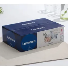 Bộ cốc thủy tinh Luminarc Annecy 6 chiếc 300ml V2152 - Quà tặng tân gia sang trọng, ly thủy tinh cao cấp Pháp, an toàn cho sức khỏe