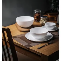 Bộ bát đĩa thủy tinh Luminarc Diwali 15 chi tiết DW 15I, an toàn lò vi sóng, máy rửa bát, thiết kế hiện đại, bền đẹp cho bếp nhà bạn