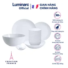 Bộ bát đĩa thủy tinh Luminarc Diwali 15 chi tiết DW 15I, an toàn lò vi sóng, máy rửa bát, thiết kế hiện đại, bền đẹp cho bếp nhà bạn