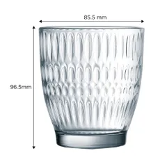 Bộ 6 Cốc Thủy Tinh Luminarc Rock Dew 340ml V7638 - Sang Trọng, Bền Bỉ, Phong Cách Retro Cao Cấp Hàng Chính Hãng