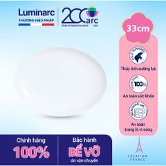 Đĩa Thủy Tinh Bầu Dục Luminarc Diwali 33cm - An Toàn Dùng Lò Vi Sóng, Máy Rửa Bát - Sang Trọng Và Đẹp Mắt