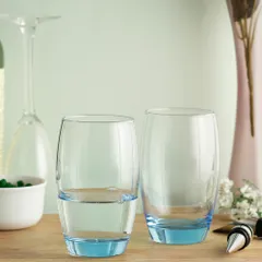 Bộ 6 cốc thủy tinh Luminarc Salto xanh dương 350ml - Hàng chính hãng, an toàn cho sức khỏe, thiết kế hiện đại, tiện dụng cho nhà bếp