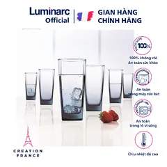 Bộ 6 cốc thủy tinh Luminarc Sterling Mazarine 330ml - An toàn, hiện đại, chính hãng, lý tưởng cho bếp và gia đình