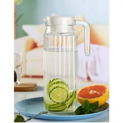 Bộ 2 Bình Thủy Tinh Đựng Nước Luminarc Quadro 1.1L G2666 - Cao Cấp, An Toàn, Thiết Kế Hiện Đại, Hàng Chính Hãng