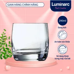 Bộ 6 cốc (ly) thủy tinh thấp Luminarc Vigne 200ml G2572 | Hàng chính hãng, cốc trà cà phê đẹp