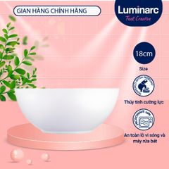Bát Tô Thủy Tinh Cường Lực Luminarc 18cm - An Toàn Lò Vi Sóng & Máy Rửa Bát, Thiết Kế Sang Trọng cho Bàn Ăn Nhà Bạn