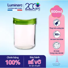 Combo 3 Hũ thủy tinh đựng thực phẩm Luminarc 800ml - H2100*3 I Hàng chính hãng, hộp thủy tinh