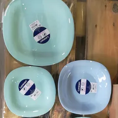 Đĩa Thủy Tinh Sâu Luminarc Carine 21cm Màu Xanh - An Toàn Với Lò Vi Sóng, Bền, Kiểu Dáng Sang Trọng Châu Âu, Quà Tặng Thưởng Thức Ẩm Thực