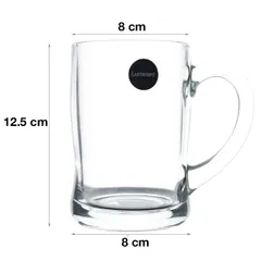 Bộ Cốc Thủy Tinh Luminarc Benidorm 450ml 6 Chi Tiết G2616*6 - Hàng Chính Hãng Thủy Tinh Có Quai, An Toàn Cho Sức Khỏe