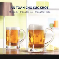 Bộ Cốc Thủy Tinh Luminarc Benidorm 450ml 6 Chi Tiết G2616*6 - Hàng Chính Hãng Thủy Tinh Có Quai, An Toàn Cho Sức Khỏe