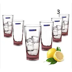 Bộ 6 cốc thủy tinh Luminarc Sterling màu hồng 330ml J5387 - Đồ gia dụng hiện đại, an toàn cho sức khỏe, hàng chính hãng