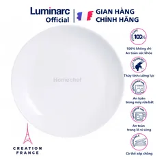 Đĩa (dĩa) thủy tinh Luminarc Diwali 19cm D7358, dùng lò vi sóng và máy rửa bát | Hàng chính hãng