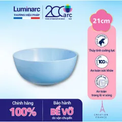 Bát tô canh thủy tinh Luminarc Diwali Light Blue 21cm - Hàng chính hãng Pháp, an toàn cho sức khỏe, chịu va đập tốt, thiết kế hiện đại