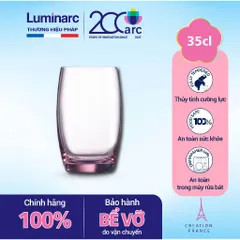 Bộ 6 Cốc Thủy Tinh Luminarc Salto Màu Hồng 350ml J5385 - An Toàn, Thẩm Mỹ, Hàng Chính Hãng Dành Cho Nhà Bếp